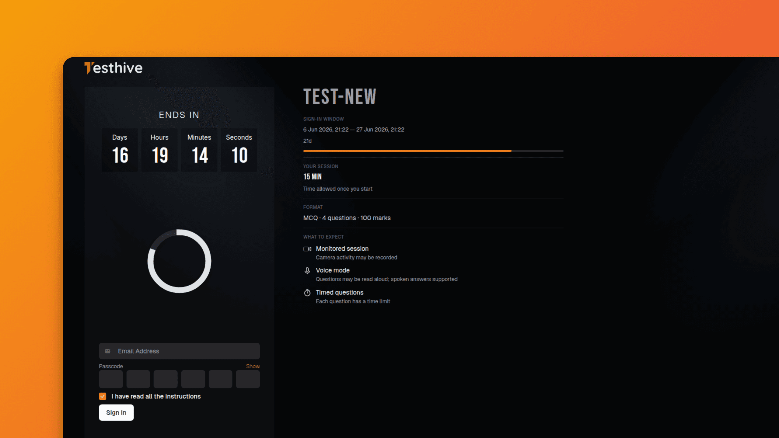 Test login and distribution